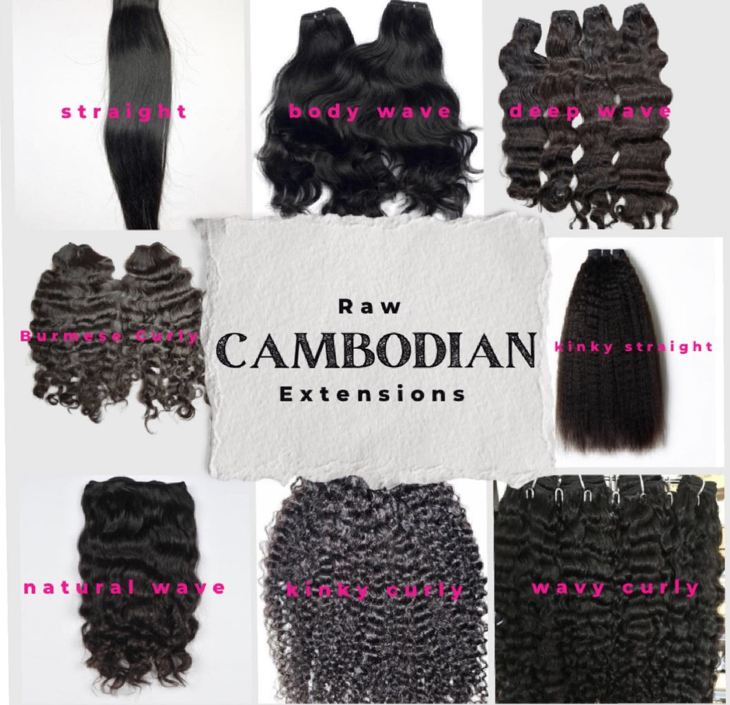 Cambodian Hair Extensions (3 Bundle Deal)